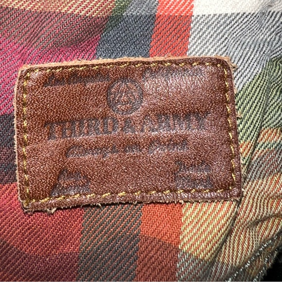 Third&Army Outfitters Button Up Long Sleeve Shirt elbow patches XL Vintage - Picture 8 of 15